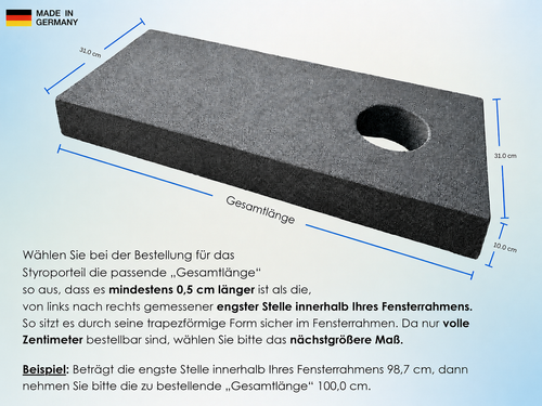 CoolFrech® patentierte Fensterabdichtung 30 cm-249 cm für mobile Klimaanlage mit Abluftschlauch und Ablufttrockner – auch für Türen – schnelle Montage ohne Bohren/Kleben – Klimageräte-Abdichtung