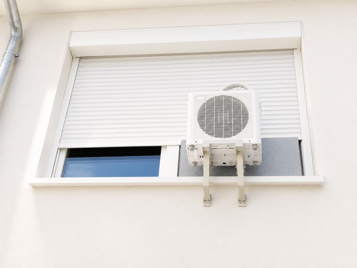 CoolFrech® patentierte Fensterabdichtung 30 cm-249 cm für mobile Split-Klimaanlage – Kompatibel mit Midea PortaSplit, Climia, Evolar, Eurom, Trotec, Remko - auch für Türen – schnelle Montage – Klimageräte-Abdichtung