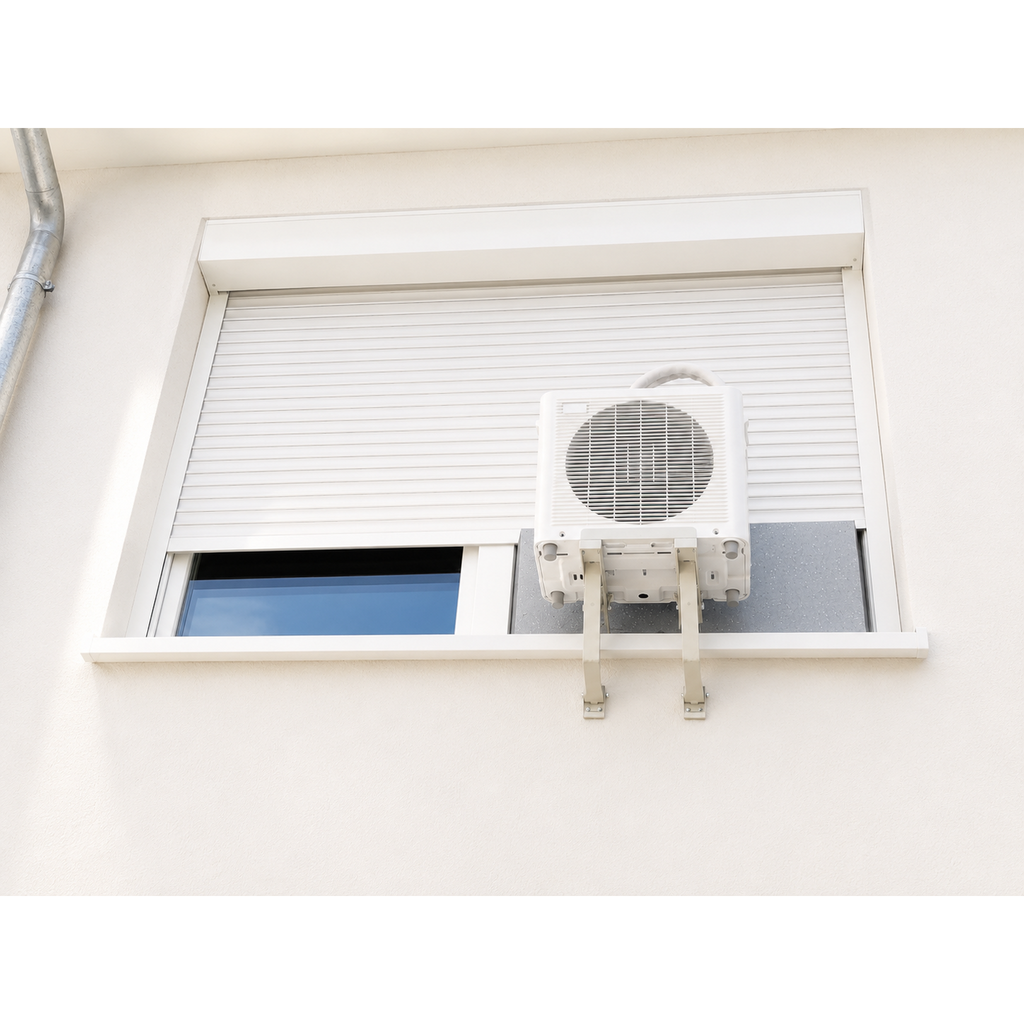 CoolFrech® patentierte Fensterabdichtung 30 cm-249 cm für mobile Split-Klimaanlagen – Kompatibel mit Midea PortaSplit, Climia, Evolar, Eurom, Trotec, Remko – auch für Türen – schnelle Montage ohne Bohren/Kleben – Klimageräte-Abdichtung