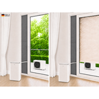 CoolFrech® patentierte Türabdichtung 30 cm-249 cm Terrasse, Balkon, Loggia für mobile Split-Klimaanlagen – Kompatibel mit Midea PortaSplit, Climia, Evolar, Eurom, Trotec, Remko – auch für Fenster – schnelle Montage – Klimageräte-Abdichtung