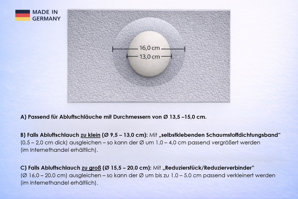 CoolFrech® Fensterabdichtung mobile Klimaanlage und Ablufttrockner - Schnelle Montage (30-184 cm)