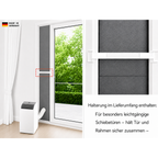 CoolFrech® patentierte Türabdichtung 30 cm-249 cm Terrasse, Balkon, Loggia für mobile Klimaanlagen – auch für Fenster – schnelle Montage ohne Bohren/Kleben – Klimageräte-Abdichtung