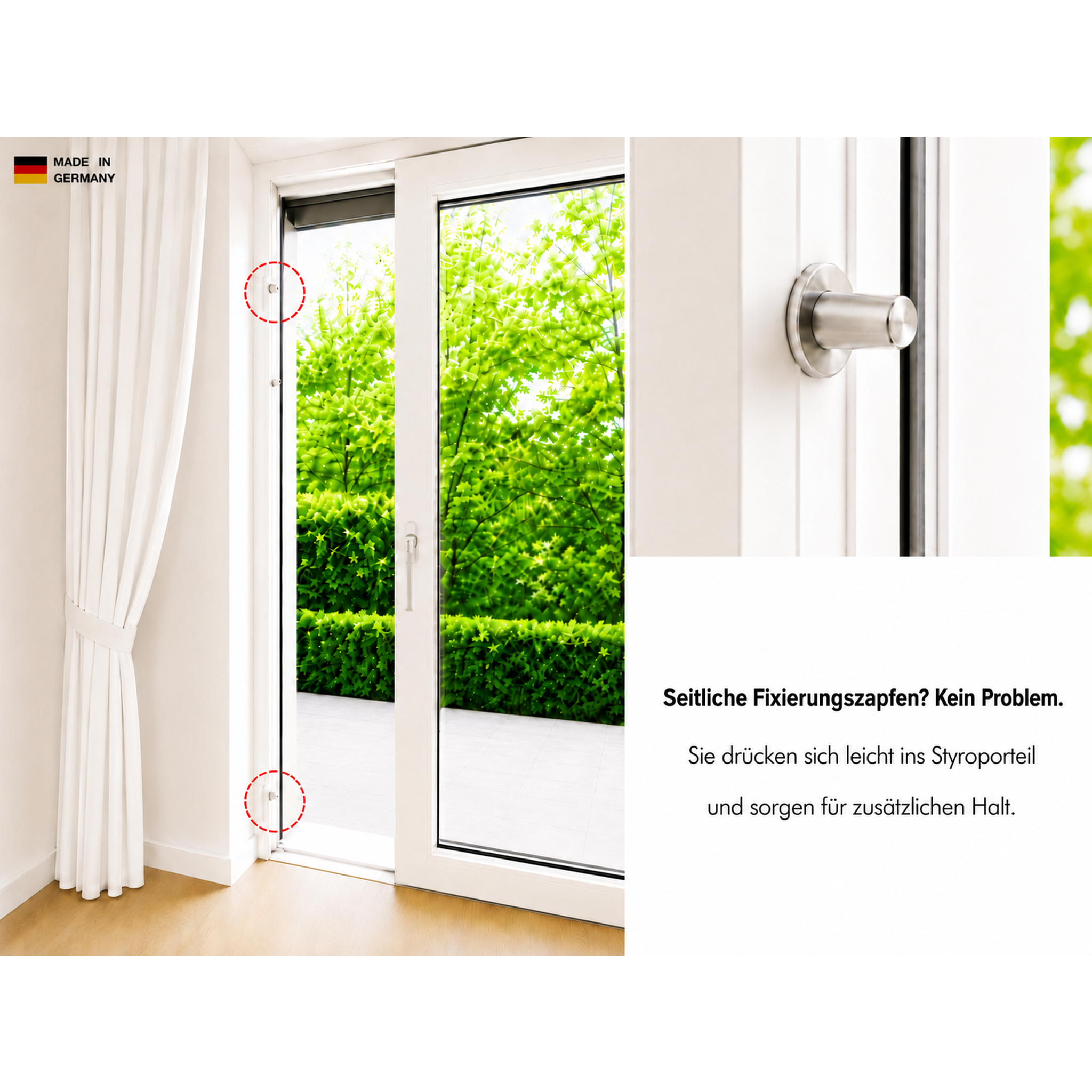 CoolFrech® patentierte Türabdichtung 30 cm-249 cm Terrasse, Balkon, Loggia für mobile Klimaanlagen – auch für Fenster – schnelle Montage ohne Bohren/Kleben – Klimageräte-Abdichtung