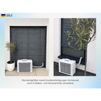 CoolFrech® patentierte Fensterabdichtung 30 cm-249 cm für mobile Split-Klimaanlagen – Kompatibel mit Midea PortaSplit, Climia, Evolar, Eurom, Trotec, Remko – auch für Türen – schnelle Montage ohne Bohren/Kleben – Klimageräte-Abdichtung