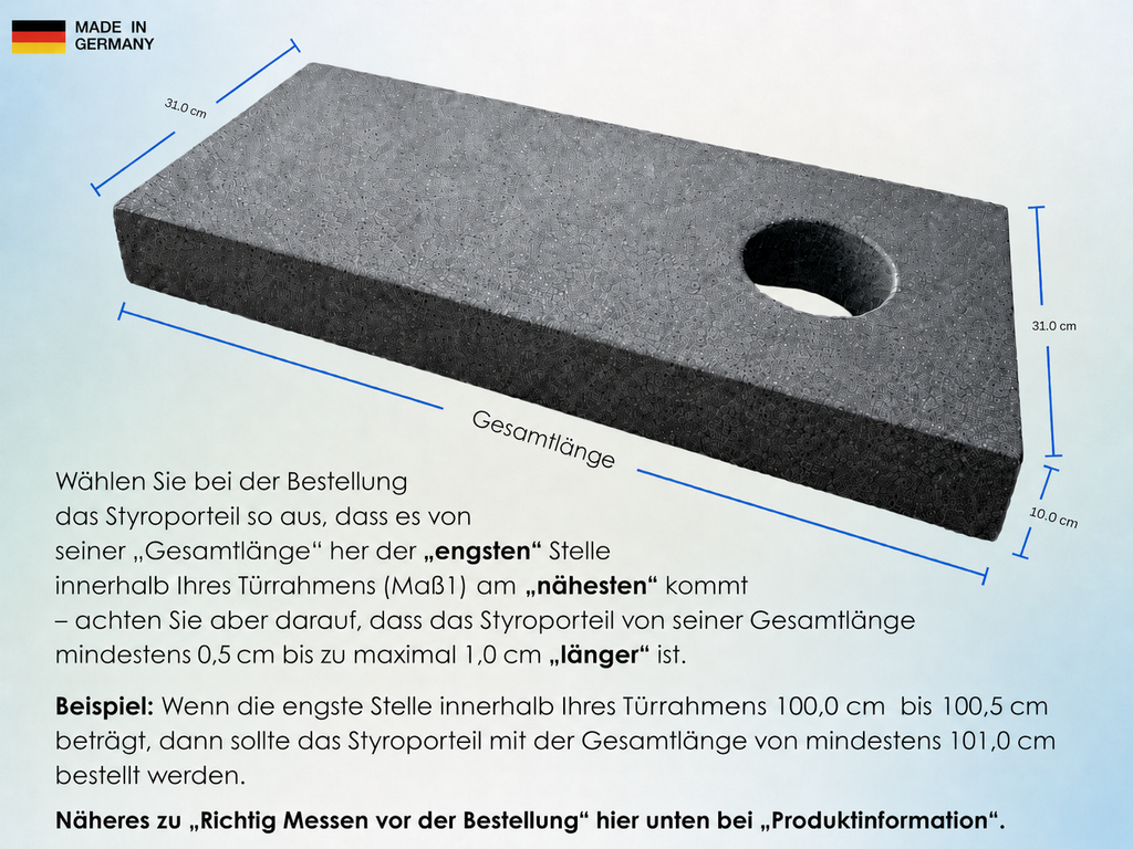 CoolFrech® patentierte Türabdichtung 30 cm-249 cm Terrasse, Balkon, Loggia für mobile Klimaanlagen – auch für Fenster – schnelle Montage ohne Bohren/Kleben – Klimageräte-Abdichtung