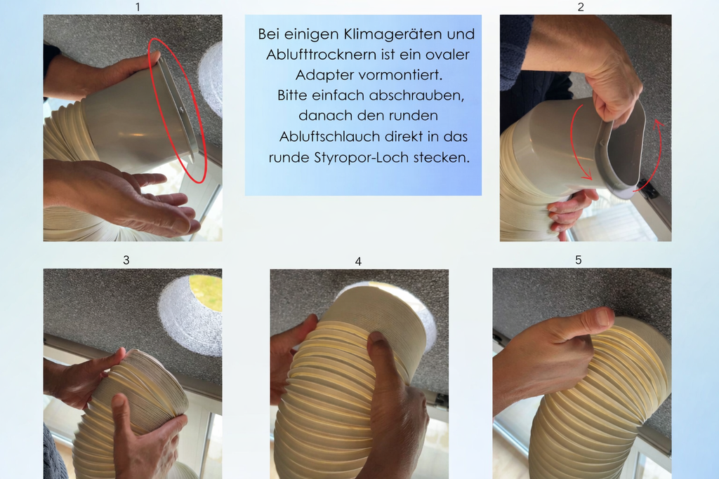 CoolFrech® Fensterabdichtung mobile Klimaanlage und Ablufttrockner - Schnelle Montage (30-184 cm)