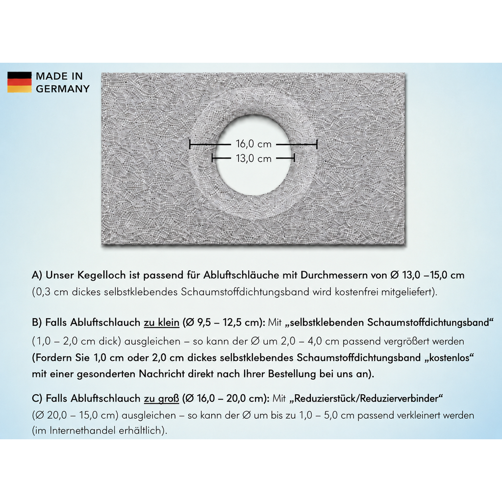 CoolFrech® patentierte Türabdichtung 30 cm-249 cm Terrasse, Balkon, Loggia für mobile Klimaanlagen – auch für Fenster – schnelle Montage ohne Bohren/Kleben – Klimageräte-Abdichtung