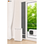 CoolFrech® patentierte Türabdichtung 30 cm-249 cm Terrasse, Balkon, Loggia für mobile Split-Klimaanlagen – Kompatibel mit Midea PortaSplit, Climia, Evolar, Eurom, Trotec, Remko – auch für Fenster – schnelle Montage – Klimageräte-Abdichtung