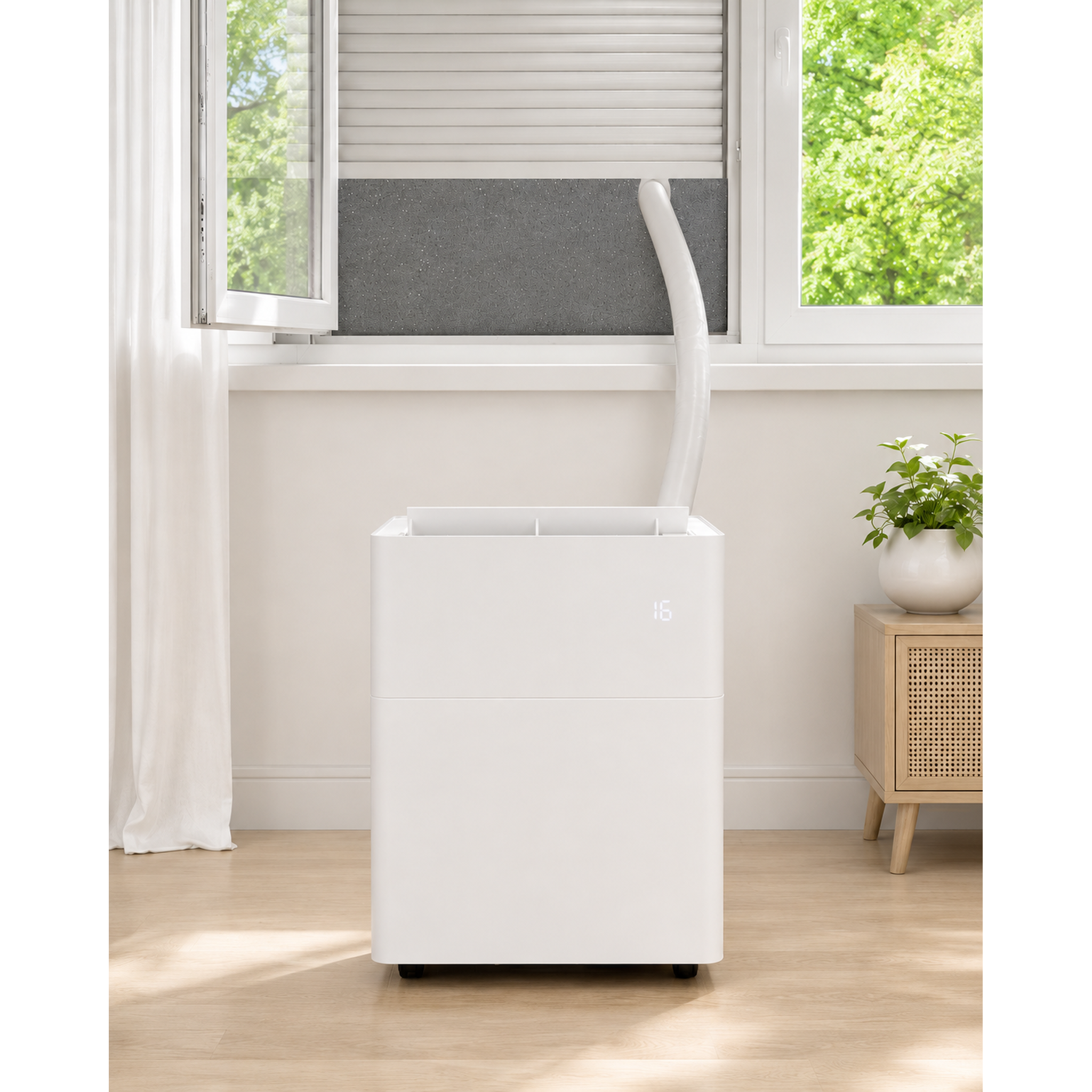 CoolFrech® patentierte Fensterabdichtung 30 cm-249 cm für mobile Split-Klimaanlagen – Kompatibel mit Midea PortaSplit, Climia, Evolar, Eurom, Trotec, Remko – auch für Türen – schnelle Montage ohne Bohren/Kleben – Klimageräte-Abdichtung