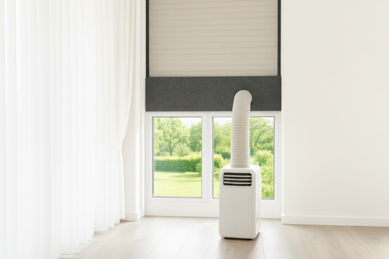 Hero-Bild mit graphitgrauer Styropor-Fensterabdichtung